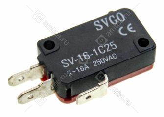Микропереключатель 3-х контактный SV-16-1C25 16A 250V SVGO