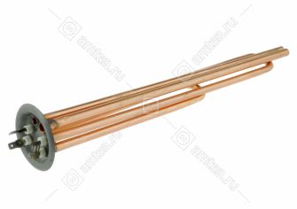 ТЭН (нагреватель) водонагревателя 2500W RF 64 Китай (медь, М4, клеммы под разъем + под винт, фланец 64 мм) 