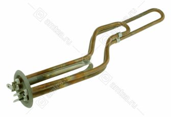 ТЭН (нагреватель) водонагревателя 2500W RF 64 ИТА (медь, М4, клеммы под разъем + под винт, фланец 64 мм) изогнутый