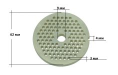 Решетка (мелкая 3.0 mm) мясорубки Kenwood, Moulinex, Tefal 