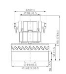 Мотор пылесоса 1200W (моющий). H=176, h68, D142, d44